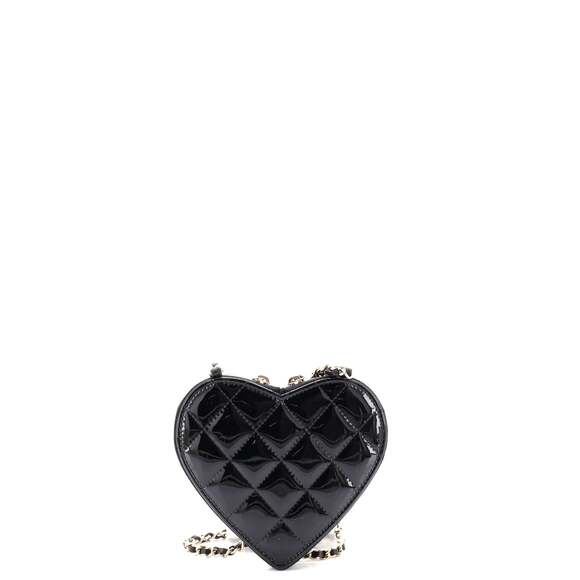 Chanel Double Heart Clutch With Chain #222426C34B - Picture 3 of 7